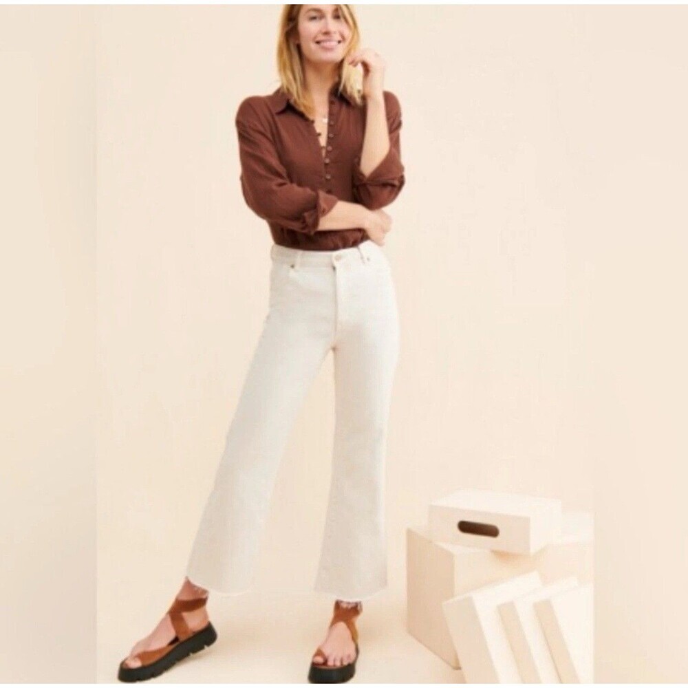 ROLLA’S Women's‎ Size 28 Jeans High Rise EastCoast Flare Corduroy White Cream